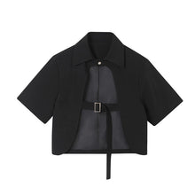 Load image into Gallery viewer, Lapel Tie Short Sleeve Top
