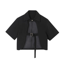 Load image into Gallery viewer, Lapel Tie Short Sleeve Top