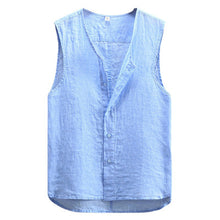 Load image into Gallery viewer, Summer Solid Color Linen Vest