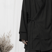 Load image into Gallery viewer, Double Collar Loose Tea Cardigan