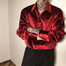 Load image into Gallery viewer, Velvet Long Sleeve Shirt