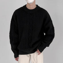 Load image into Gallery viewer, Twist Crew Neck Knitted Sweater