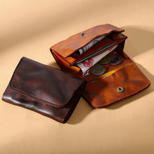 Load image into Gallery viewer, Handmade Retro Card Holder Leather Wallet