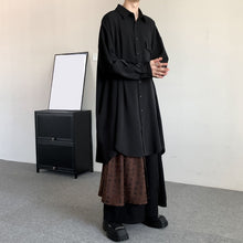 Load image into Gallery viewer, Mid-length Flowing Ice Silk Loose Shirt