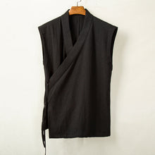 Load image into Gallery viewer, Cotton Linen Large Slanted Placket Vest