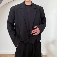 Load image into Gallery viewer, Hem Irregular Crossover Cropped Blazer
