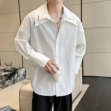 Load image into Gallery viewer, Detachable Double Collar Long Sleeve Shirt
