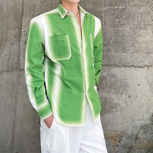Load image into Gallery viewer, Green Gradient Long Sleeve Shirt