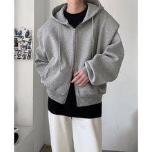 Load image into Gallery viewer, Loose Shoulder Pad Hooded Jacket Cardigan