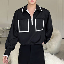 Load image into Gallery viewer, Half-Zip Square Pocket Pullover Shirt