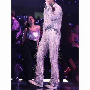 Sequin Tassels Party Stage Performance Shirts and Pants