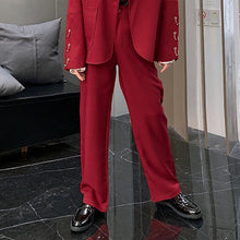 Load image into Gallery viewer, Hoop Decoration Blazer And Trousers