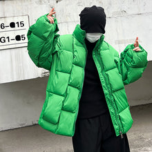 Load image into Gallery viewer, Solid Zip Stand Collar Thickened Jacket