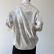 Load image into Gallery viewer, Vintage Stand Collar Print Long Sleeve Shirt