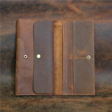 Load image into Gallery viewer, Retro Bifold Minimalist Leather Wallet