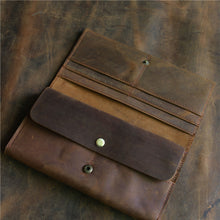 Load image into Gallery viewer, Retro Bifold Minimalist Leather Wallet