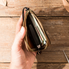 Load image into Gallery viewer, Canvas Stitching Leather Wallet