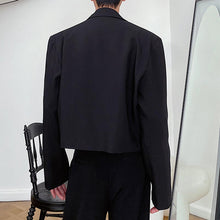 Load image into Gallery viewer, Hem Irregular Crossover Cropped Blazer
