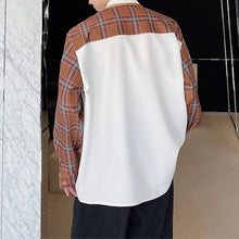 Load image into Gallery viewer, Plaid Contrast Color Long Sleeve Shirt