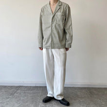 Load image into Gallery viewer, Vintage Pattern Cuban Collar Long Sleeve Shirt