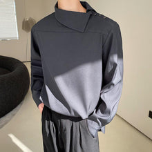 Load image into Gallery viewer, Simple Slanted Lapel Button Button Pullover Shirt