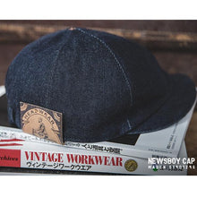 Load image into Gallery viewer, Retro Newsboy Hat Denim Hexagon Hat