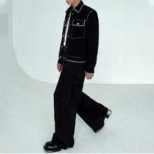 Load image into Gallery viewer, Topstitched Contrast Design Jackets