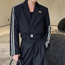 Load image into Gallery viewer, Spring Cropped Blazer Wide Leg Pants Two-Piece Suit