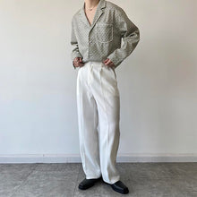 Load image into Gallery viewer, Vintage Pattern Cuban Collar Long Sleeve Shirt