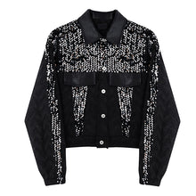 Load image into Gallery viewer, Vintage Sequin Stitching Lapel Jacket