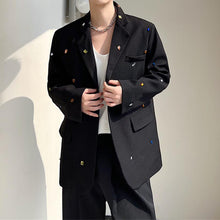 Load image into Gallery viewer, Multicolored Rhinestone Decoration Blazer