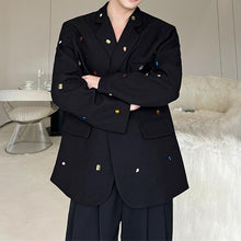 Load image into Gallery viewer, Multicolored Rhinestone Decoration Blazer