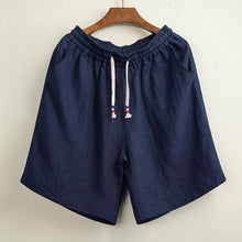 Load image into Gallery viewer, Cotton Linen Solid Casual Shorts