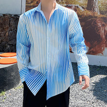 Load image into Gallery viewer, Thin Blue And White Gradient Stripe Shirt