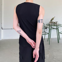 Load image into Gallery viewer, Slim Fit Deconstructed Zip Panel Tank Top
