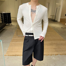 Load image into Gallery viewer, Slim Cropped Collarless Top