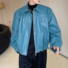Load image into Gallery viewer, Short Shoulder Pad PU Leather Jacket