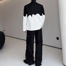 Load image into Gallery viewer, Black and White Color Contrast Lapel Blazer