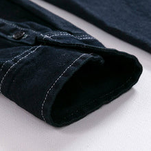 Load image into Gallery viewer, Retro Denim Long-sleeved Shirt