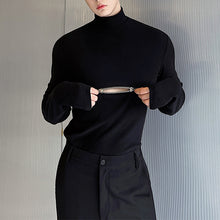 Load image into Gallery viewer, Long Sleeve Turtleneck Zip T-Shirt