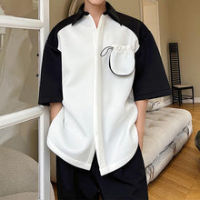 Load image into Gallery viewer, Color Contrast Stitching Short Sleeve Shirt
