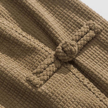 Load image into Gallery viewer, Vintage Buckle Trim Waffle Casual Harem Pants