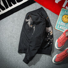 Load image into Gallery viewer, Phoenix Embroidered Bomber Jacket