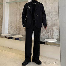 Load image into Gallery viewer, Black Hoop Embellished Suit