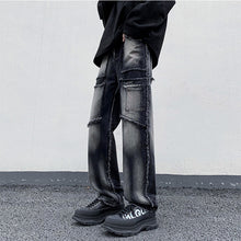 Load image into Gallery viewer, Straight Leg Loose Fit Frayed Wash Jeans