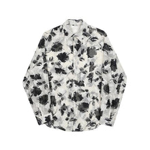 Load image into Gallery viewer, Floral Print Tulle Sheer Long Sleeve Shirt