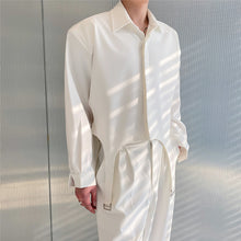 Load image into Gallery viewer, Lace Up Long Sleeve Shirt Jacket