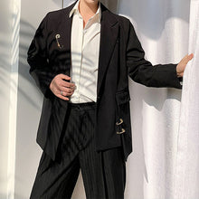 Load image into Gallery viewer, Black Tie Waist Blazer