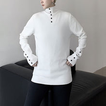 Load image into Gallery viewer, Button Turtleneck Bottoming Sweater
