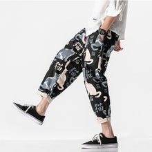 Load image into Gallery viewer, Cat Print Casual Cropped Pants